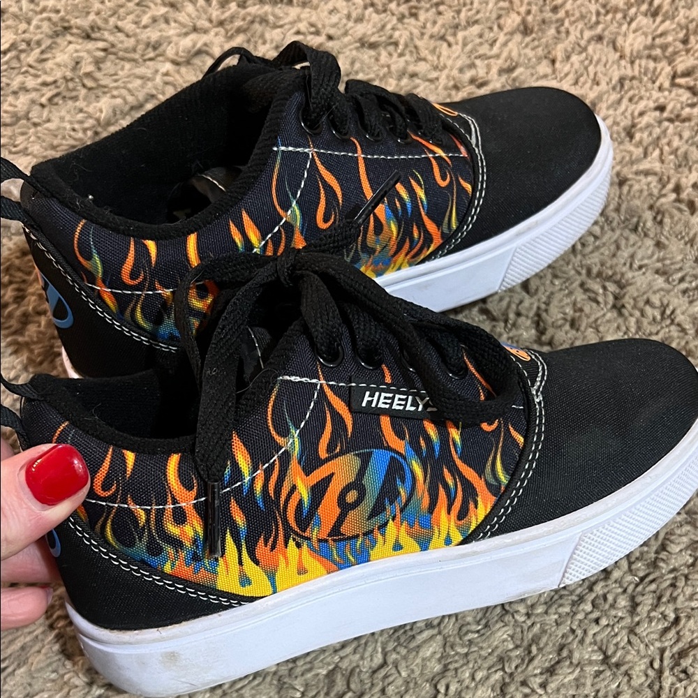 Heelys Kids Black and Flame Sneakers